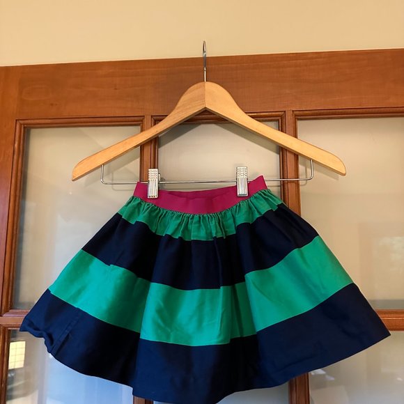 Ralph Lauren Navy/Green Stripe Skirt Size 5 - Picture 2 of 3